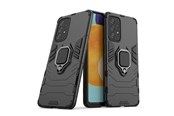 Mobil - Covers & Cases - Hurtel Ring Armor Tough Hybrid Case Cover + Magnetic Holder for Samsung Galaxy A73 Black - 5907769339950