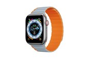 Smartwatch - Tilbehør - Dux Ducis Apple Watch SE 9 8 7 6 5 4 3 2 1 (41 40 38 mm)  Strap (LD Version) - Gray-Orange - 6934913027868