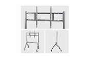Vægbeslag, AV-Beslag & AV-Møbler - StarTech.com Startech cart - Easel - for flat panel - height-adjustable 3″ lockable wheels - space grey - Max 100 kg - recommended for 100" - ELB1-TV-CART
