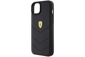 Mobil - Covers & Cases - Ferrari Quilted Metal Logo Case for iPhone 15 Plus - Black - 3666339171049