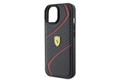 Mobil - Covers & Cases - Ferrari Twist Metal Logo Case for iPhone 15 - Black - 3666339170998