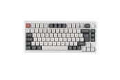 Tastatur - Keychron Q1 Ultra 75% 8K Wireless Tri-Mode - POM Red - Gaming Tastatur - Uden Numpad - Nordisk - Hvid - Q1U-P1-BO