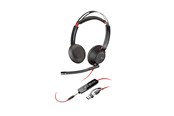Hovedtelefoner/headset - HP Poly Blackwire 5220 USB-C-stereoheadset + 3.5 mm stik +USB-C/A-adapter (bulk) (8X231A6) - 8X231A6