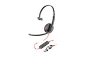 Hovedtelefoner/headset - HP Poly Blackwire 3210 Monaural USB-C Headset +USB-C/A Adapter (8X214AA) - 8X214AA