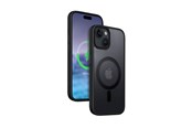 Mobil - Covers & Cases - CRONG Hybrid Frost MAG Cover - iPhone 15 Plus MagSafe Case (Black) - CRG-HFM-IP1567-BLK