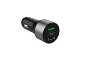 Mobil - Adaptere & Opladere - CRONG Power Car Charger 63W – USB-C PD 45W Car Charger + USB QC 3.0 18W (Black) - CRG-PWRC-USBC63-BLK