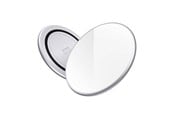 Mobil - Adaptere & Opladere - CRONG PowerSpot Fast Wireless Charger – Aluminum 15W USB-C Qi Wireless Charger with Tempered Glass Coating (Silver White) - CRG-PS15W-WHI