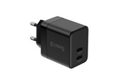 Mobil - Adaptere & Opladere - CRONG Ultra Compact GaN - 2x USB-C 35W PD 3.0 Wall Charger with PPS (Black) - CRG-GNCC35-BLK