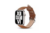 Smartwatch - Tilbehør - CRONG Noble Band - Genuine Leather Strap for Apple Watch 44/45/46/49 mm (Mocha) - CRG-44NOB-MKA