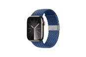 Smartwatch - Tilbehør - CRONG Wave Band – Braided Apple Watch Strap 44/45/46/49mm (Blue) - CRG-44WAV-BLU
