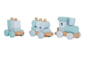 Babylegetøj - Small Foot - Wooden Train Blue - 12695