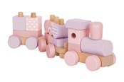 Babylegetøj - Small Foot - Wooden Train Pink - 12694