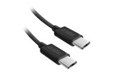 USB kabel - SBS TECABLETISSUETCK USB-C - USB-C 1.5m 60W braided cable - black - TECABLETISSUETCCK
