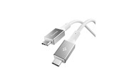 USB kabel - Spigen Essential USB C to USB C 240W Fabric Cable - white EB24015CC - ACA10422