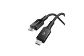 USB kabel - Spigen Essential USB C to USB C 240W Fabric Cable - black EB24015CC - ACA10423