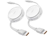 USB kabel - iOttie 100W Retractable USB-C Cable 2 Pack - white - IOTACC610