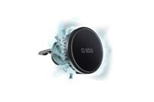 Mobil - Adaptere & Opladere - SBS Smartphone holder with inductive charger TESUPFANWIR15W 15W for air vent with cooling - black - TESUPFANWIR15W