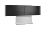 Vægbeslag, AV-Beslag & AV-Møbler - Middle Atlantic Forum stand - for 2 LCD displays / video conference system - 66" 3 bay light finish - designer white silver grey white - TAA Compliant - Max 136 kg - recommended for 65" - FM-DS-6675FS-HD8W