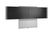 Vægbeslag, AV-Beslag & AV-Møbler - Middle Atlantic Forum stand - for 2 LCD displays / video conference system - 66" 3 bay light finish - designer white silver grey white - TAA Compliant - Max 136 kg - recommended for 65" - FM-DS-6675FW-HD8W