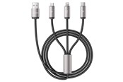 USB kabel - Tech-Protect UltraBoost 3in1 USB-A - Lightning / USB-C / micro USB 3.5A 1m - Grey - 5906203691272