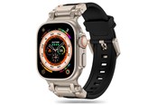 Smartwatch - Tilbehør - Tech-Protect Delta Pro Strap for Apple Watch 4 / 5 / 6 / 7 / 8 / 9 / SE / Ultra 1 / 2 (42 / 44 / 45 / 49 mm) - Black and Titanium - 5906302307821