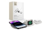 Mobil - Adaptere & Opladere - Tech-Protect QI15W-A32 3in1 Inductive Charger with MagSafe for Smartphone / Apple Watch / AirPods - Grey - 5906302308255