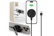 Mobil - Adaptere & Opladere - Tech-Protect QI15W-A33 Inductive Charger with MagSafe and Stand with USB-A / USB-C Cable - Black - 5906302308347