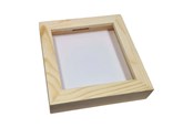 Trælegetøj - Playwood Wooden Money Box Plexiglass with White Back Medium - SL228E