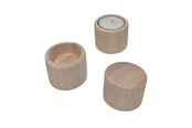 Trælegetøj - Playwood Wooden Tealight Holder Round Standing - SL204BRU