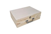Børneværelse - Playwood Pine Suitcase A4 Size with Metal Handle - SL048C