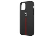 Mobil - Covers & Cases - Ferrari Off Track Leather Nylon Stripe Case for iPhone 12 Pro Max - Black - 3700740479377