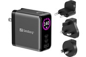 Bærbar Oplader - Sandberg Travel Charger PD140W Display - 441-72