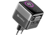 Bærbar Oplader - Sandberg Travel Charger PD65W Display + Cable - 441-74