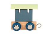 Trælegetøj - Small Foot - Wooden Letter Train Polar - Wagon Blue Green - 12 pieces - 12565-display12
