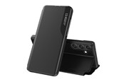 Mobil - Covers & Cases - Hurtel Eco Leather View Case Cover for Samsung Galaxy A24 4G with a Flip Stand Black - 9145576275719