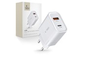 Mobil - Adaptere & Opladere - Tech-Protect C30W USB-C PD 30W / USB-A QC 3.0 Mains Charger - White - 9589046926792