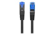 Netværkskabel - Lanberg patch cable - 25 cm - black RAL 9004 - Sort - 0.25m - PCF6A-10CC-0025-BK