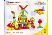 Konstruktionslegetøj - PicassoTiles Hedgehog Blocks, byggesæt med 112 dele - PTB112