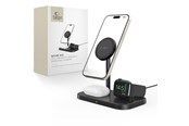 Mobil - Adaptere & Opladere - Tech-Protect QI15W-A22 Inductive MagSafe Charger with 3in1 MagSafe Stand for Smartphone / Apple Watch / AirPods - Black - 9490713930960