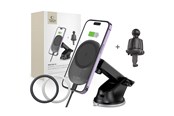 Mobil - Adaptere & Opladere - Tech-Protect MM15W-V1 Car Phone Holder with MagSafe 15W Inductive Charger for Cockpit / Air Vent - Black - 9490713931073