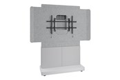 Vægbeslag, AV-Beslag & AV-Møbler - Middle Atlantic Forum stand - for LCD display / video conferencing system - 48" 2 bay light finish - designer white silver grey white - TAA Compliant - Max 68 kg - recommended for 65" - FM-DS-4875FS-BD8W
