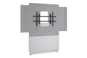 Vægbeslag, AV-Beslag & AV-Møbler - Middle Atlantic Forum stand - for LCD display / video conferencing system - 48" 2 bay light finish - designer white silver grey white - TAA Compliant - Max 68 kg - recommended for 55" - FM-DS-4875FW-AD8W