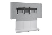 Vægbeslag, AV-Beslag & AV-Møbler - Middle Atlantic Forum stand - for LCD display / video conferencing system - 66" 3 bay light finish - designer white silver grey white - TAA Compliant - Max 68 kg - recommended for 80"-85" - FM-DS-6675FS-ED8W