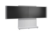 Vægbeslag, AV-Beslag & AV-Møbler - Middle Atlantic Forum stand - for 2 flat panels / video conferencing system - 66" 3 bay light finish - designer white silver grey white - TAA Compliant - Max 136 kg - recommended for 75" - FM-DS-6675FS-JD8W