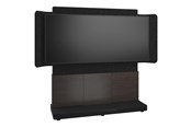 Vægbeslag, AV-Beslag & AV-Møbler - Middle Atlantic Forum stand - free-standing - for LCD display / video conferencing system - 66" 3 bay dark finish - asian night black charcoal grey - TAA Compliant - Max 102 kg - recommended for 81" - FM-DS-6675FS-KA3B