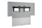 Vægbeslag, AV-Beslag & AV-Møbler - Middle Atlantic Forum stand - for LCD display / video conferencing system - 66" 3 bay light finish - designer white semi-gloss white silver grey - TAA Compliant - Max 68 kg - recommended for 70" / 75" - FM-DS-6675FW-DD8W