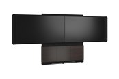 Vægbeslag, AV-Beslag & AV-Møbler - Middle Atlantic Forum stand - for LCD display / video conferencing system - 66" 3 bay dark finish - asian night black charcoal grey - TAA Compliant - Max 136 kg - recommended for 65" - FM-DS-6675FW-HA3B
