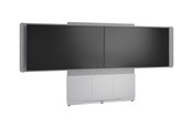 Vægbeslag, AV-Beslag & AV-Møbler - Middle Atlantic Forum stand - for 2 LCD displays / video conference system - 66" 3 bay light finish - designer white silver grey white - TAA Compliant - Max 132 kg - recommended for 75" - FM-DS-6675FW-JD8W