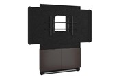 Vægbeslag, AV-Beslag & AV-Møbler - Middle Atlantic Forum stand - for LCD display / video conferencing system - 48" 2-bay dark finish - asian night black charcoal grey - TAA Compliant - Max 68 kg - recommended for 75" - FM-DS-4875FW-CA3B