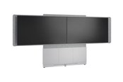 Vægbeslag, AV-Beslag & AV-Møbler - Middle Atlantic Forum stand - for 2 LCD displays / video conference system - 66" 3 bay light finish - designer white silver grey white - TAA Compliant - Max 136 kg - recommended for 55" - FM-DS-6675FW-GD8W